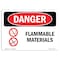 Signmission OSHA Sign, 10" Height, 14" Width, Rigid Plastic, Flammable Materials, Landscape, 1014-L-1251 OS-DS-P-1014-L-1251 - alternate 1